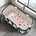 Portable Foldable Bathtub,Foldable Soaking Bathtub for Adults, Freestanding Bathtubs, Hot Bath Tub, Ice Bath, Family Bathroom SPA Tub 47.2x19.7x21.7inch (Cactus)