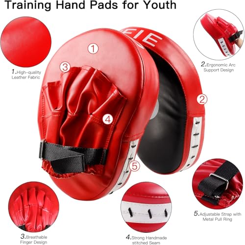 Image of 3-in-1 Boxing Training Set, Punching Mitts, Kick Pad and Target Paddle | Martial Arts Target Training Paddle for Taekwondo Karate MMA, Boxing Equipment Sparring for Kids, Teens & Women