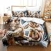 Super King zestaw pościeli w kolorze beżowym, małpa, miękka, 110 g/㎡, mikrofibra, super king, 2 poszewki na poduszki (48 x 74 cm) poszewka na kołdrę odpowiednia dla dojrzałych mężczyzn, kobiet i dorosłych