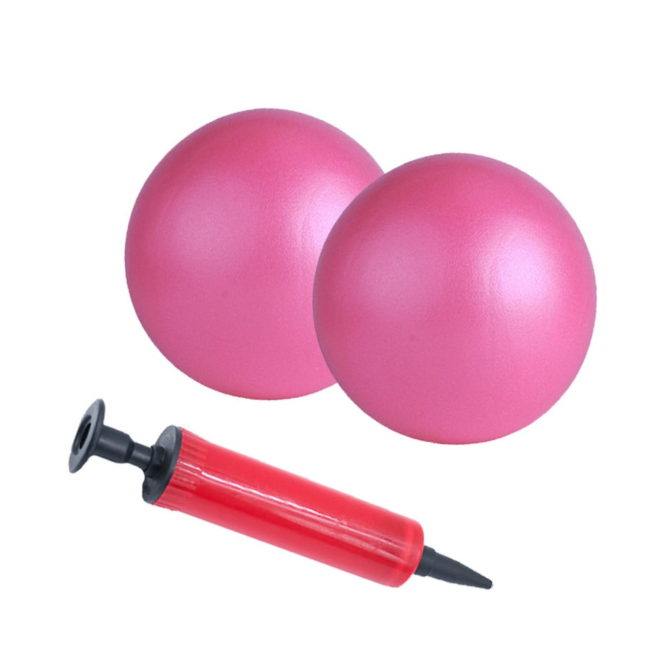 VICASKY 1 Set Thicken Burst Yoga Balls Durable Matte Exercise Balance Balls with Inflator for Core Strength Muscle Toning for Fitness Workouts Random Color