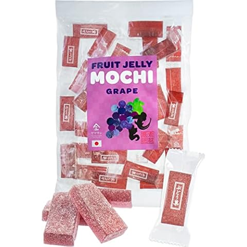 Jelly Fruit Mochi, Japanese Traditional Candy, individually wrapped, Artisanal Handworks, 300g【YAMASAN】 (Juicy Grape) Cover