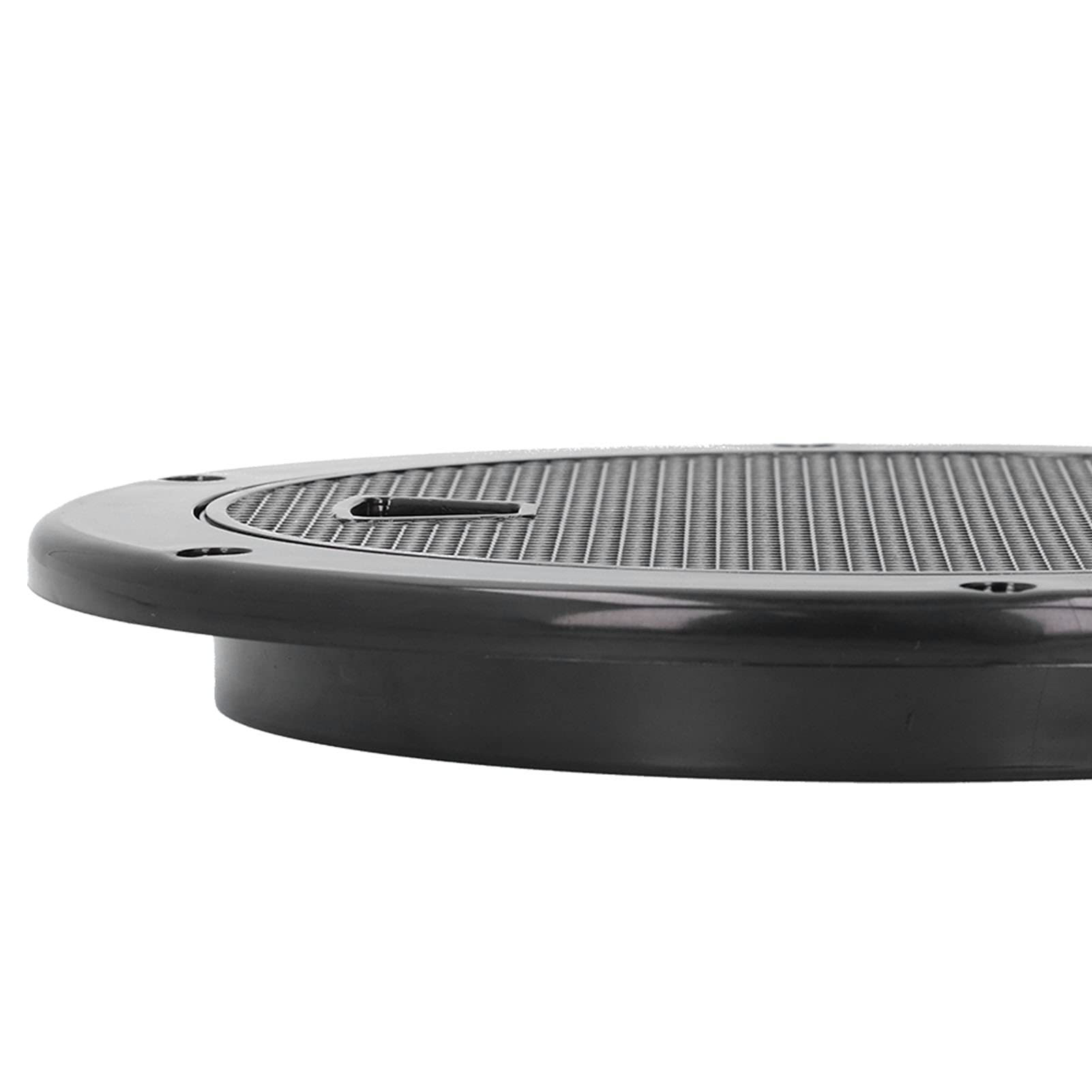 Aramox 8 Pouces Plaque de Pont Ronde Antid¨¦rapante Couvercle de Trappe D'inspection Noir R¨¦sistant aux UV pour Bateau Marin RV