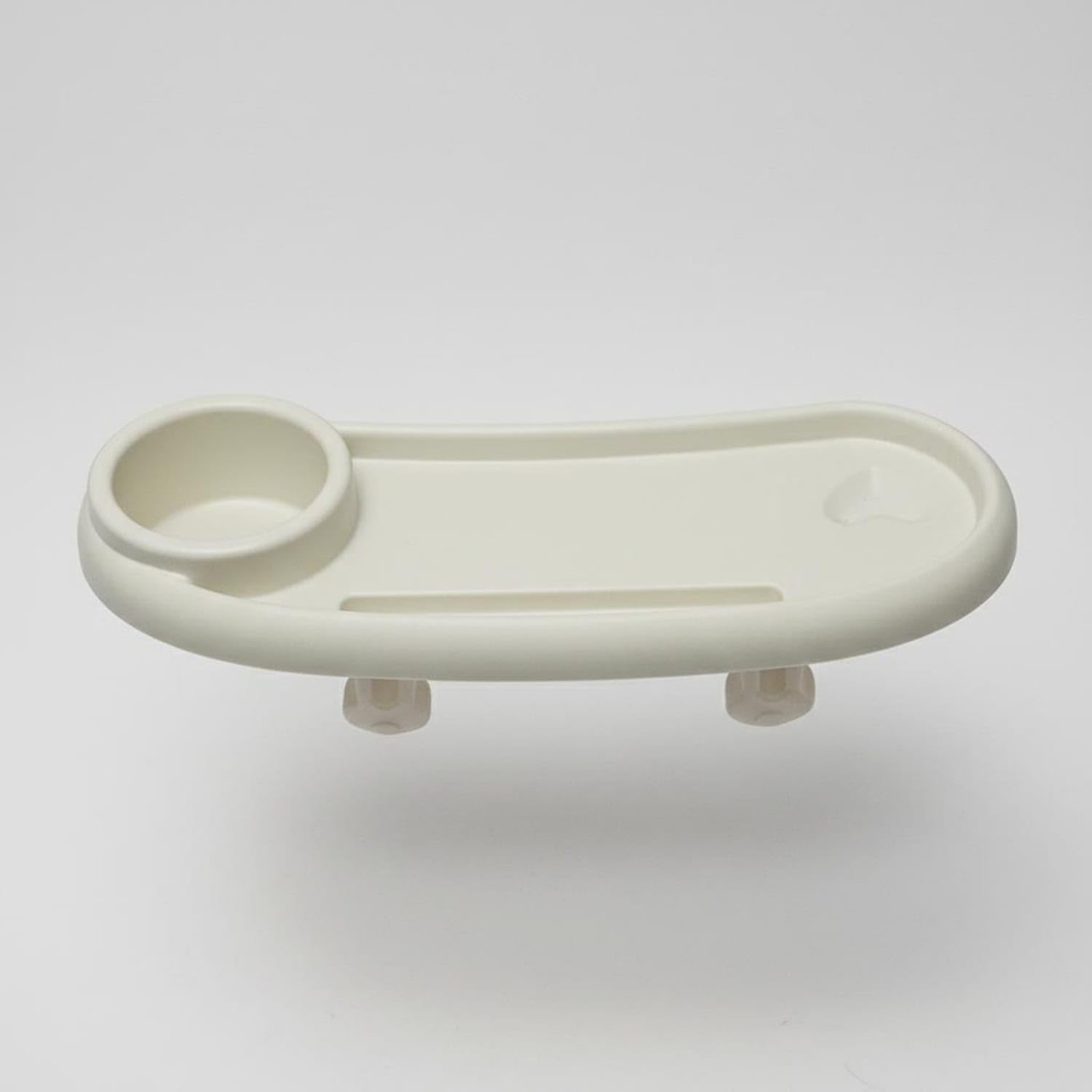 Material Baby Stroller Food Tray Universal Stroller Snack Tray Anti-Slip Clamp 360° Rotatable for Babies, Toddlers, Outdoor, Travel, White-image-18