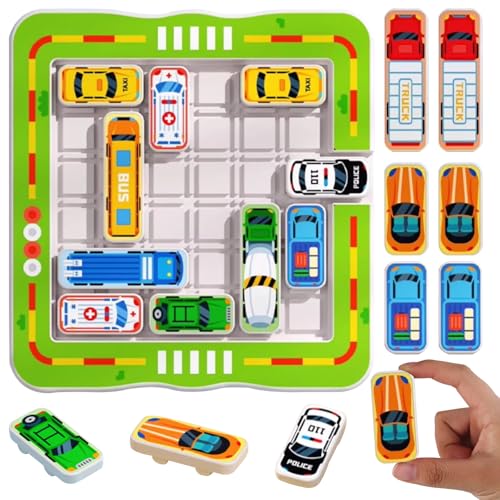 Rush Hour Spiel,Auto Spielzeug Stauspiel Logikspiel mit 720...