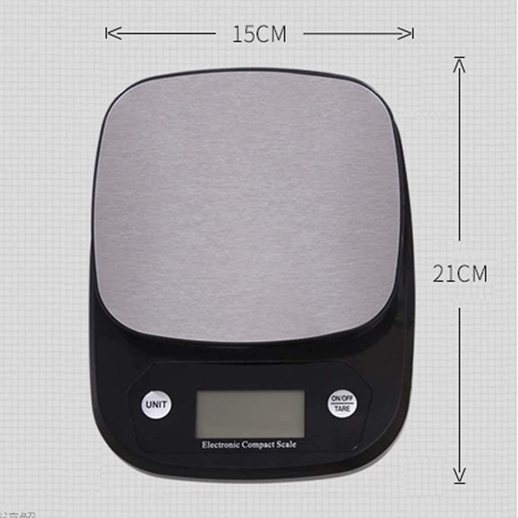 Bilancia elettronica Bilancia da cucina digitale Elegante Bilancia elettronica argento per la cucina domestica Bilance per alimenti, Argento-10 kg/1 g