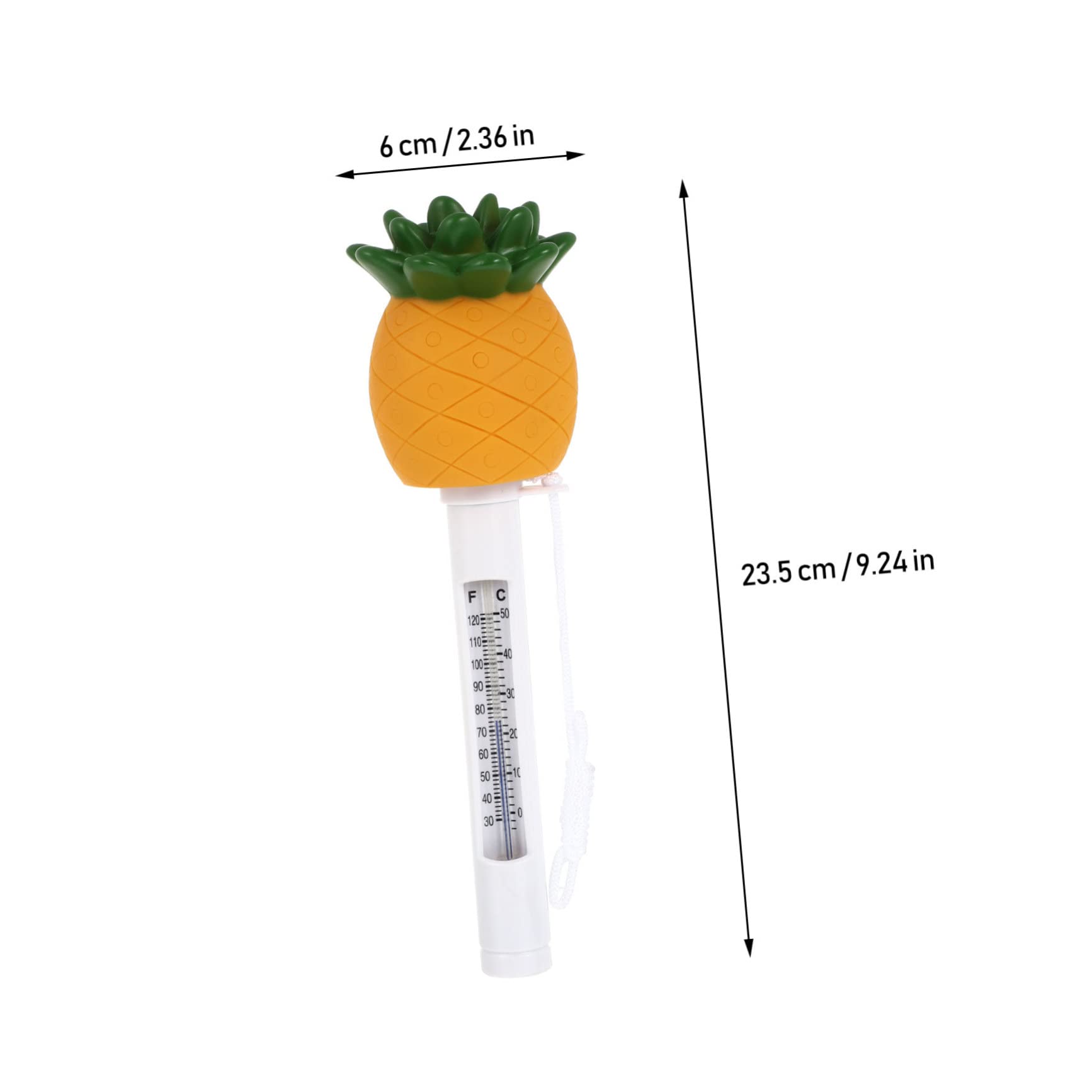 Sosoport 2pièces Thermomètre Flottant Forme De Ananas Pour Piscine Mesure Précise Température De Eau Pour Bains à Remous Et Ponds Design Attrayant