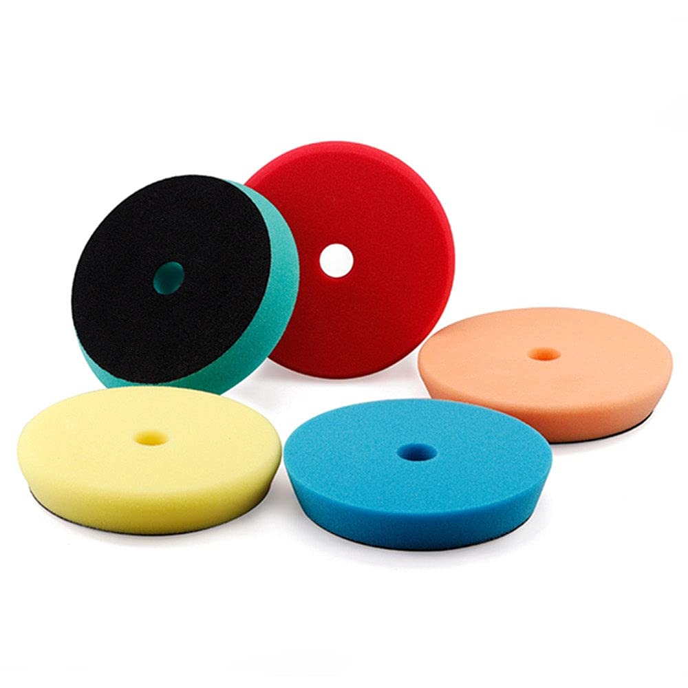 1 pz 3" (80 mm)/5" (125 mm)/6" (150 mm) Tamponi per lucidatura lucidatura auto Spong & Tamponi di lucidatura per lucidatrice a tampone per auto DA/RO/GA, N, supporto da 6 pollici