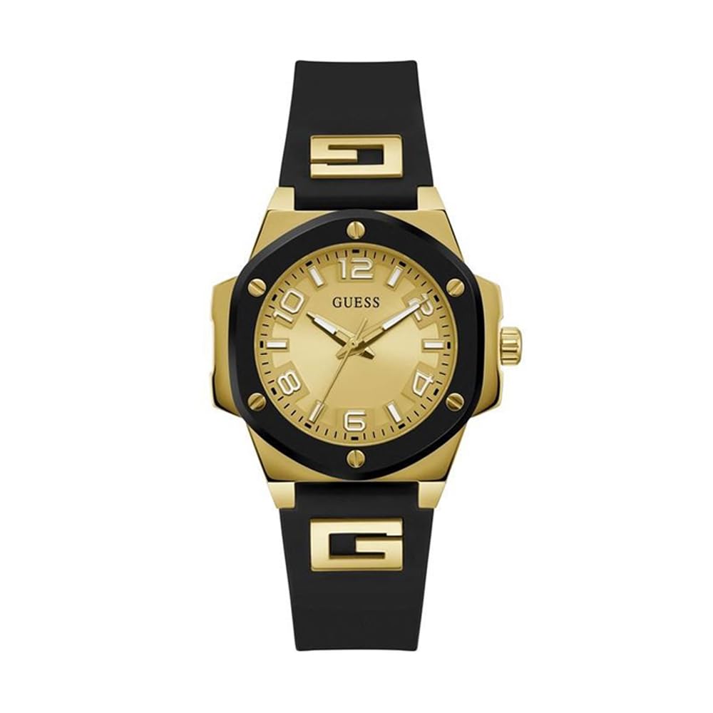 GUESS Silicone Analog Beige Dial Women Watch-Gw0555L2, Black Band (B0BN8P44KN) Amazon Price History, Amazon Price Tracker