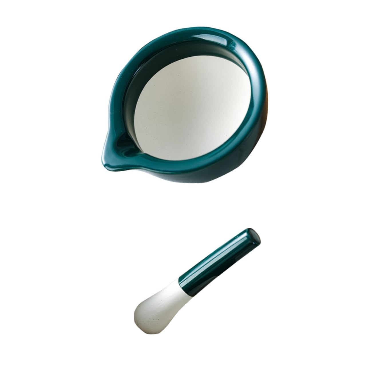 SOLUSTRE 1Set Ceramic Grinding Bowl with Pestle Manual Food Grinding Bowl for Complementary Food Spices and Medicine Ergonomic Design Porcelain Kitchen Tool Dark