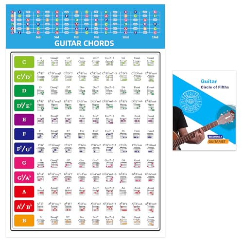 Guitar Chord and Scale Poster Canvas Learning Tool