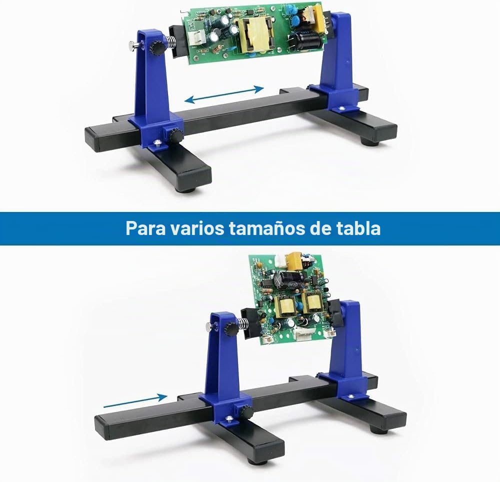 MMOBIEL Soporte ajustable para placa de circuito impreso para placa de circuito, herramienta de reparación de soldadura de placa de circuito, herramienta de reparación de rotación de 360°