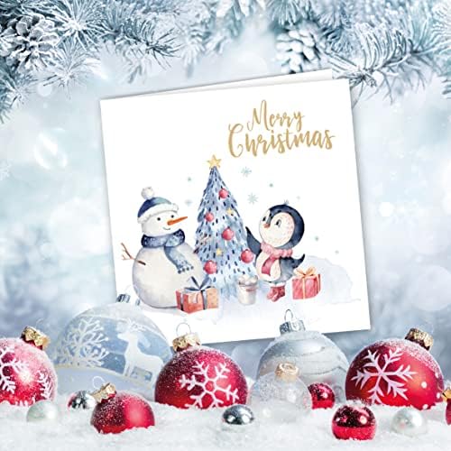 Absolutely Yours Charity Christmas Cards. Pack of 24. Each Christmas Card multipack has 4 different Watercolour Characters designs. Ecofriendly and UK made. Blank Inside. 115 x 115mm card size