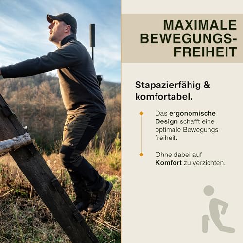 Härkila Damen Hose Dean zum Jagen und für alle Outdoor-Aktivitäten, Robust und Flexibel, 38, Farbe: Willow Green/Black
