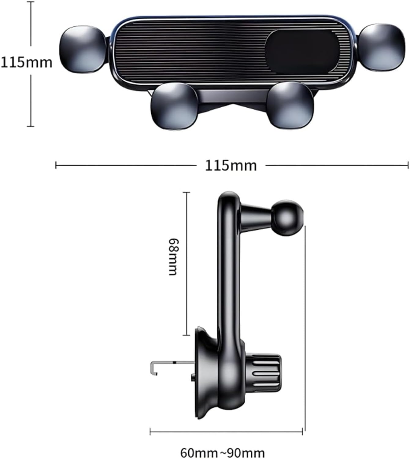 Uchwyt samochodowy do telefonu do Ford Kuga MK3 5 drzwi 2020 i nowsze, przycisk zwalniający, uchwyt na smartfon 4,0-6,7 cala