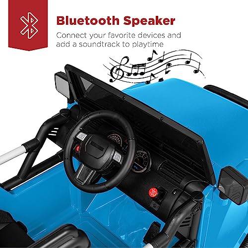 Image of Best Choice Products Jumbo 12V Kids Electric Vehicle Toy Ride On Car with Parent Remote Control for Toddlers, Seat Harness, 65 lb Weight Capacity, Spring Suspension, 3.7 MPH Max Speed - Light Blue