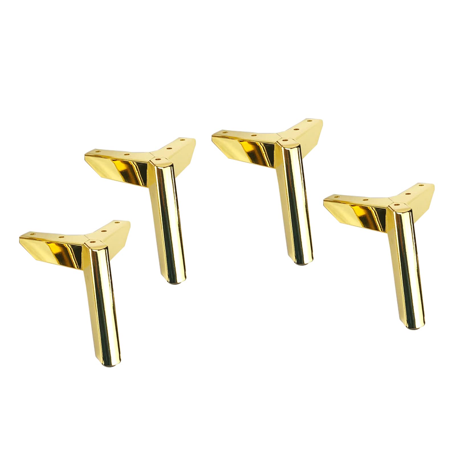 KFGISD, Set of 4 TriangleBlack Color/Golden Color Metal Sofa Legs,for Coffee Table,Bathroom Cabinet,TV Cabinet,Shoe Cabinet ，Metal Furniture Legs(Gold,15cm/5.9in)