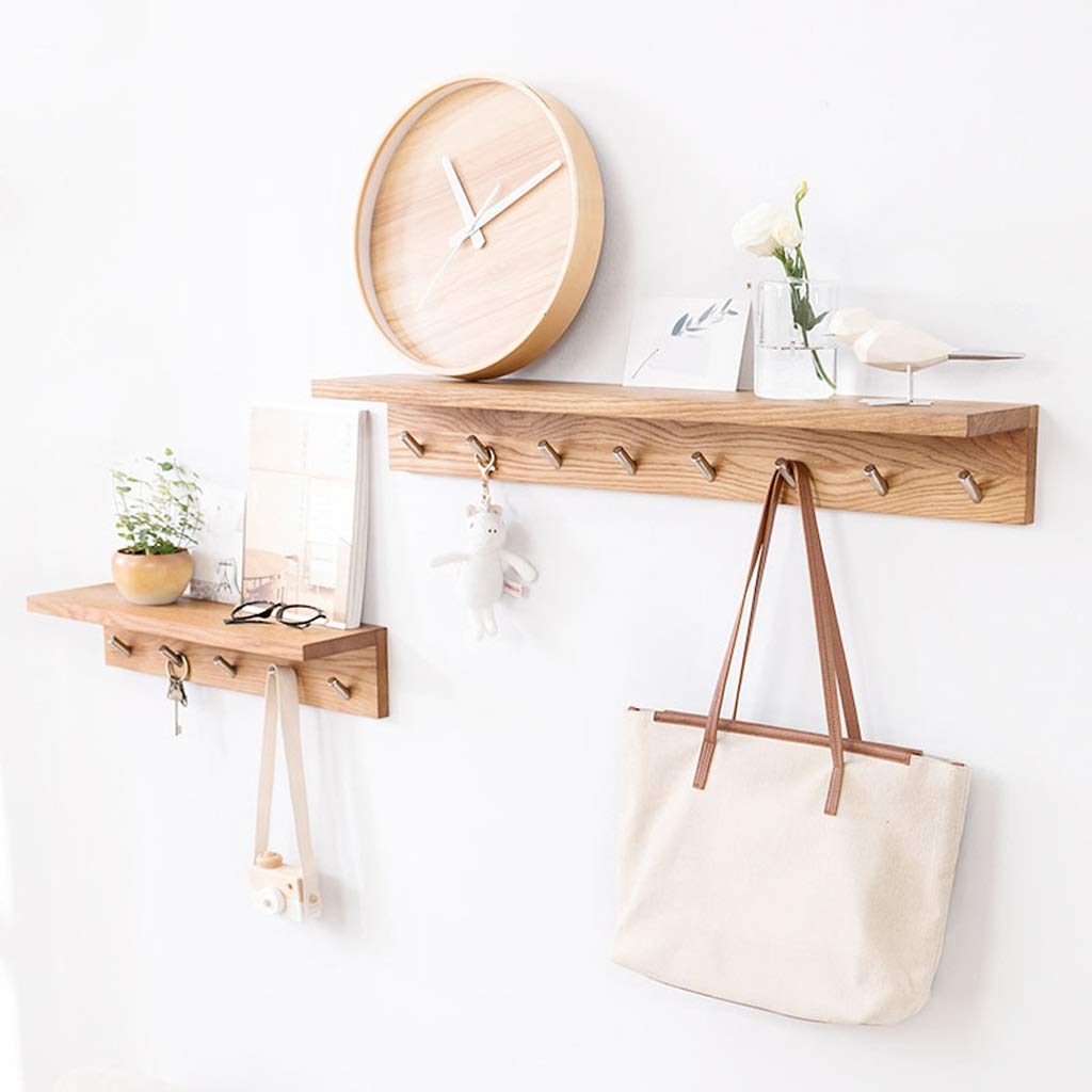 Garderobenständer Freistehender Garderobenständer, Garderobenständer, Industrieller Fluraufhängungs-Garderobenständer, schwarzes Walnussholz, for Schlafzimmer/Büro/Eingangsbereich,3 ( Color : Wood Col