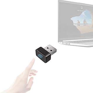 USB Fingerprint Reader Efficient 360 Degree Recognition for PC Laptop, Store Up to 10 Fingerprints, ABS Material
