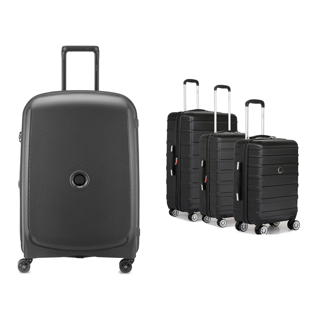 delsey paris Belmont Plus 71 cms Medium Size Check-in Polypropylene Hardsided 8 Wheels Spinner and + Margot Trolley Bags Set of 3 Cabin, Medium & Large Luggage Premium Hardside Polycarbonate-picture-26