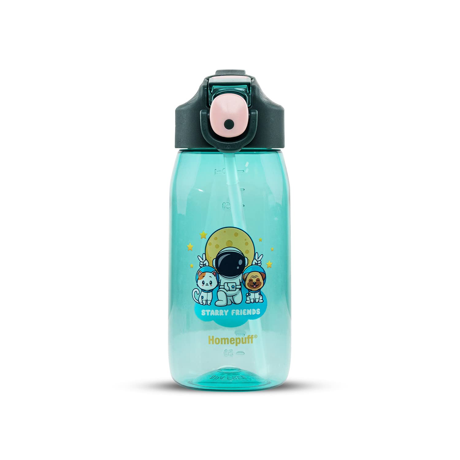 Home Puff Kids Water Bottle, 550ml, Rio Sipper Bottle for Kids, Leakproof, Anti Choke Straw, BPA