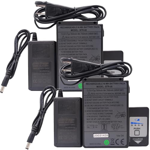 Zivases 2-Pack BTR-08 Battery 7800mAh with Charger for Fujikura FSM-60S FSM-60R Fusion splicer Replacement li-ion Battery Pack, Rechargeable