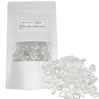 研磨　透明水晶のさざれ石 Amazon.co.jp: 水晶 さざれ石 200g さざれ 浄化 パワーストーン