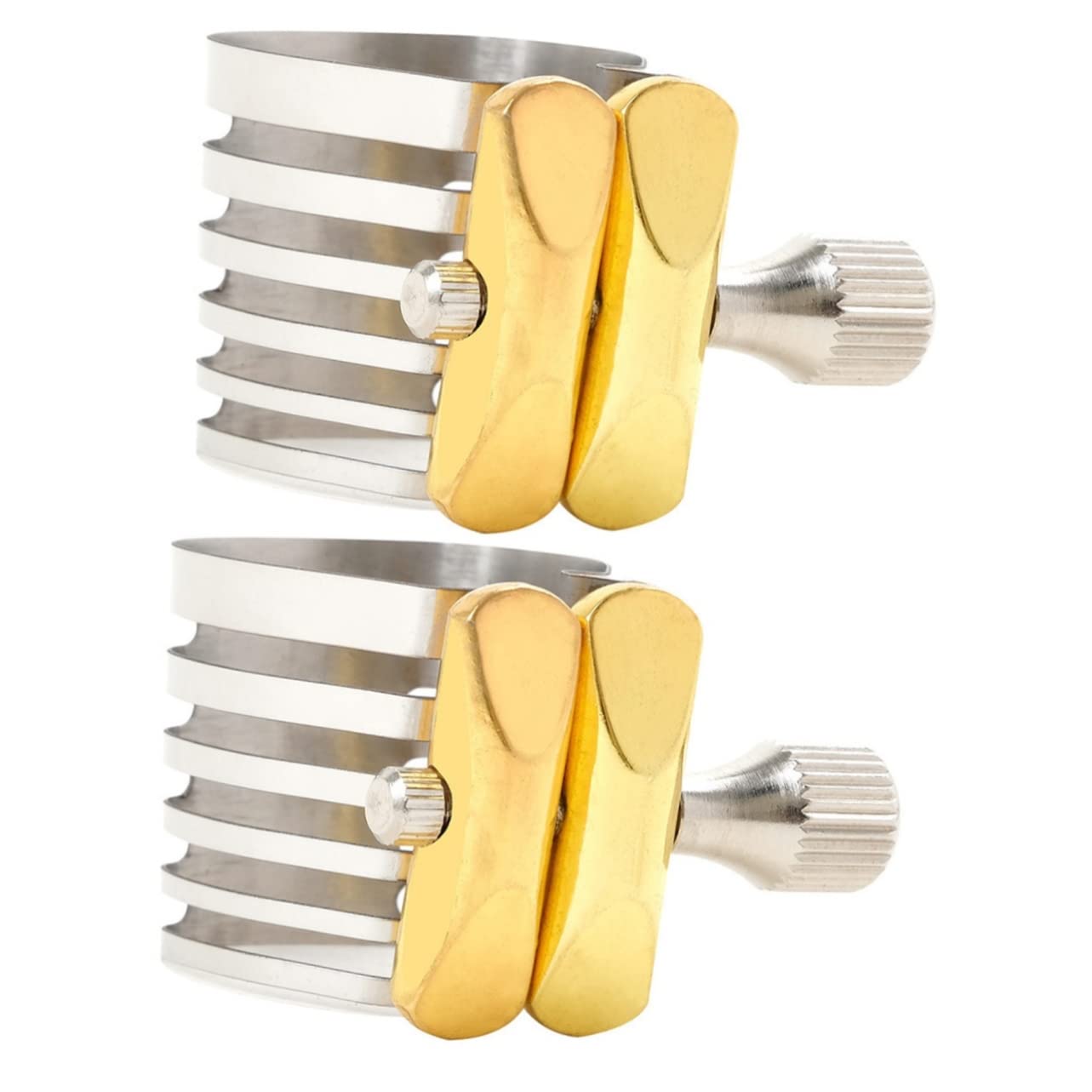TOYANDONA 2pezzi Clip Acciaio Inossidabile Per Sassofono Fissaggio Design Elegante e Resistente Accessorio Strumentale Per Musicisti Compatibile Con Vari Modelli Di Sassofoni