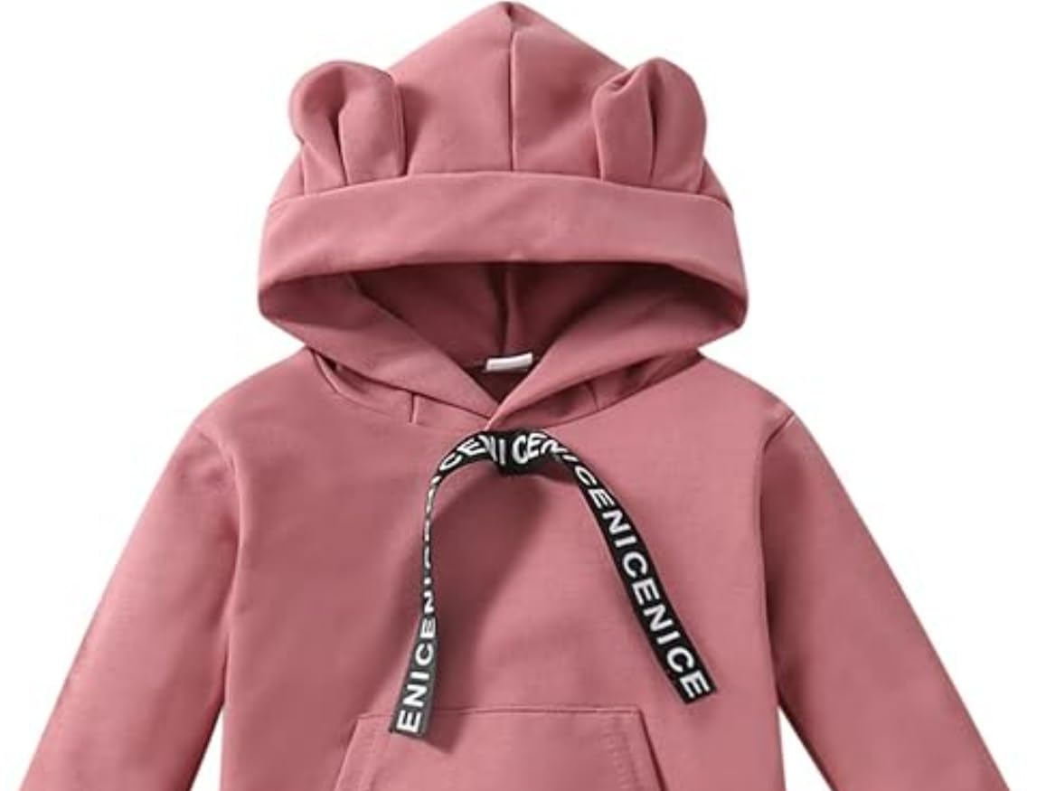 Ameeha Kids Fleece Winter Wear Clothing Set For Baby Boy Girl (12 Months-18 Months, Nice Pink), Solid 2