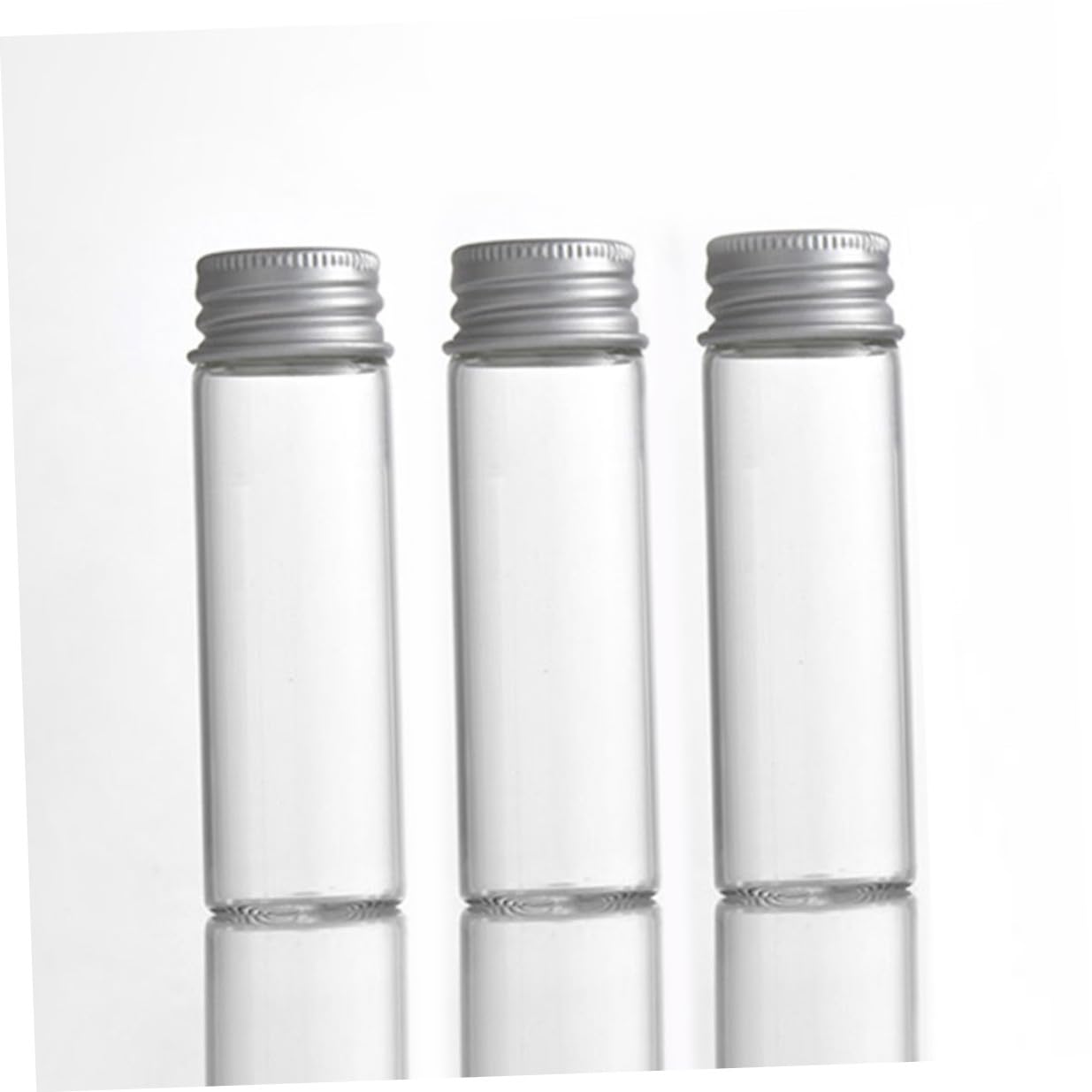 Glasfläschchen Transparente Kleine Fläschchen 30 Stück Einfache Beobachtung und Hohe Dichtigkeit mit Aluminium Schraubverschluss 50ml für Laborproben und Selbstgemacht Projekte