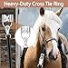 2 Pck Heavy-Duty Cross Ties for Horse - Adjustable Nylon Cross Ties with Panic Snap and Bull Snap (56.5