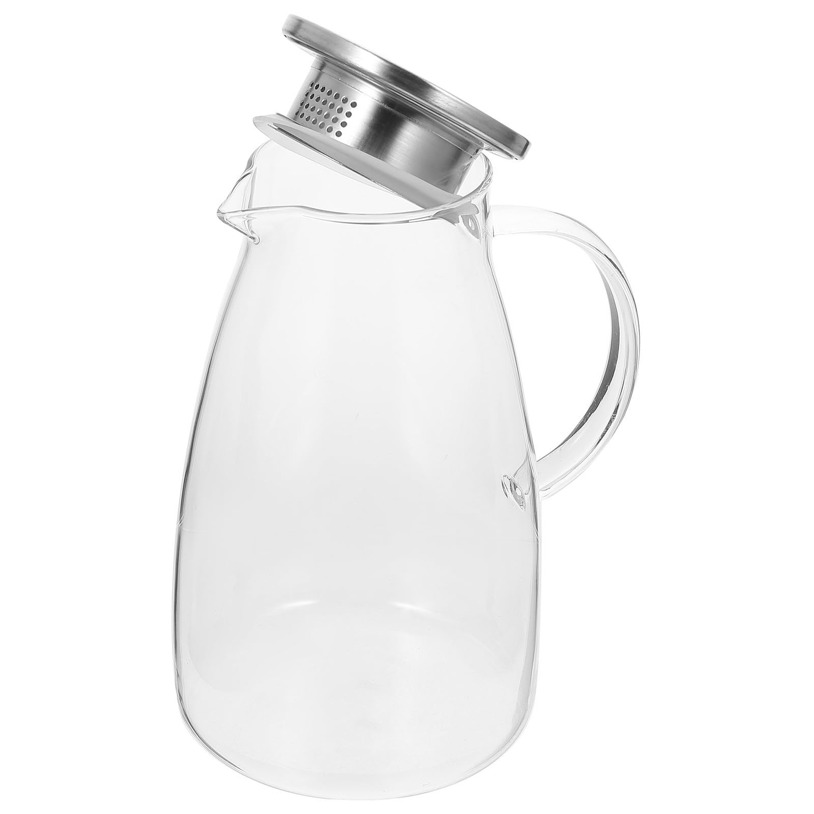 Bouilloire en verre borosilicaté de 2l avec filtre inoxydable robuste anti-fuite