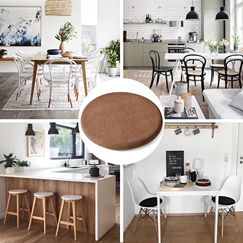 Gumcoly Memory Foam Chair Cushion Kitchen Chair Pad Washable No Slip Round Stool Cushion With Rubber Back For Dining Table Kitchen Chairs 15 Inches Coffee #TOP6