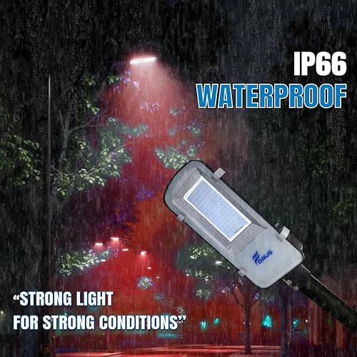 Image of Forus 120W LED Street Light with Clamp, IP66 Waterproof Outdoor LED Street Light, High Lumen 14400lm Red, Aluminium Body for Road, Parking Lot, Garden & Industrial Outdoor Lighting (1 Pc)