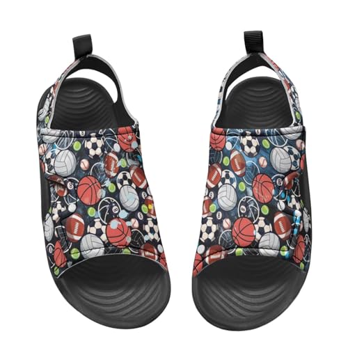 Nylon buckle Kids Sandals for Boys Cartoon Print Suitable for Outdoor Play Walking Shoes