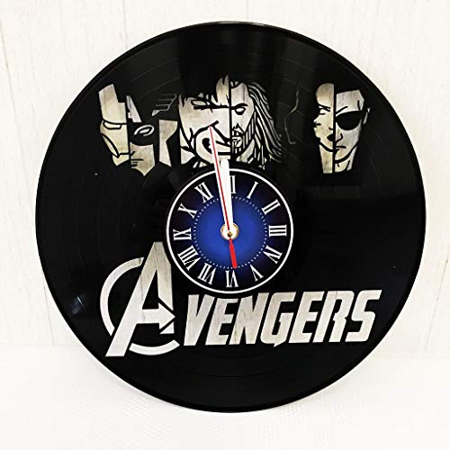 Super Sale 🛒 AVENGERS: INFINITY WAR 12 inches / 30 cm Vinyl Record Wall Clock  Avengers Merchandise