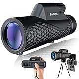 PisJugg 12x42 Monocular Telescope, Bigger Size BAK-4 Prism Monocular Telescope for Smartphone,...