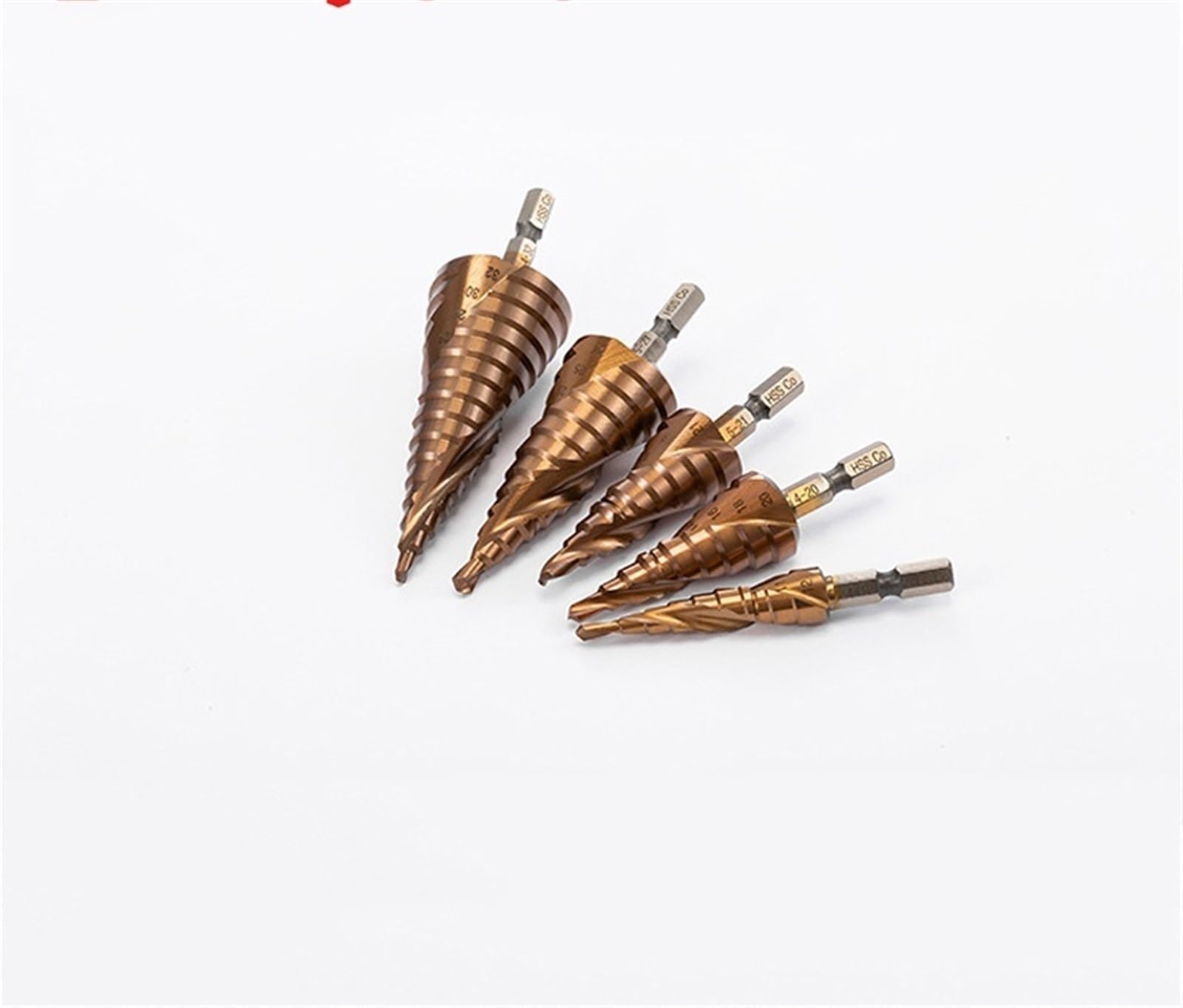Broca escalonada M2 M35 HSSCO, cono de cobalto, vástago hexagonal, brocas, juego de herramientas, agujero for Metal, acero inoxidable, 1 Uds.(M35 Cobalt,5-27mm(12 Steps))