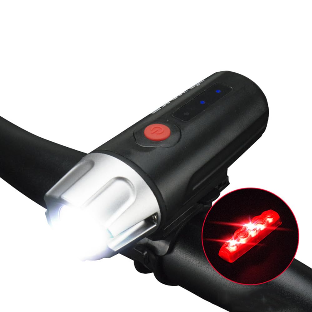 300 Lumen Super Bright USB Ricaricabile Bicicletta Luce Luce Anteriore Leggera Luce Posteriore per Ciclismo Sicurezza con Impermeabile