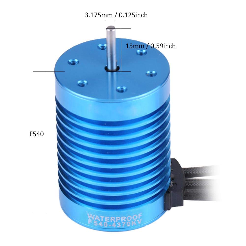 Motor RC sin Escobillas, Alto Par y Sin Sensor, F540 4 Postes para 1/10 y 1/12 RC, alta performance compatible con coches de competición y usos diarios para jugadores profesionales y amateurs