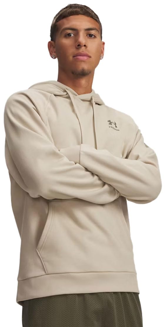 Under Armour Mens Freedom Flag Hoodie 290 Desert Sand Marine OD Green Medium