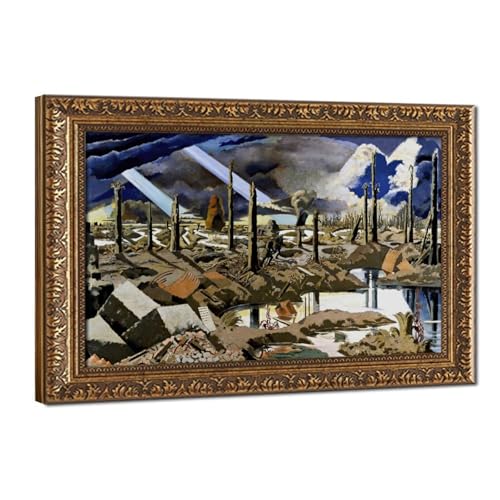 Toile Paul Nash The Menin Road tableau haut de gamme avec support de suspension