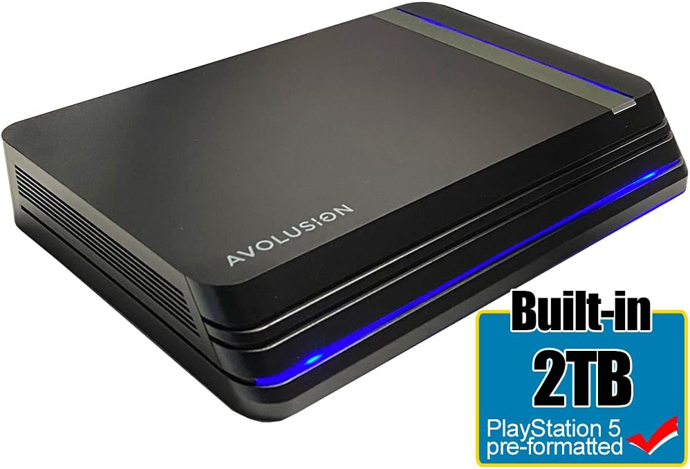 Avolusion HDDGEAR PRO X 2TB USB 3.0 External Gaming Hard Drive for PS5 Game Console (Renewed)