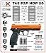 T4E by P2P HDP .50 Caliber Pepper Ball Air Pistol with Included 5X 12g CO2 Tanks w/ 10 Pepper Balls, 10 Powder and 10 Rubber Balls Bundle