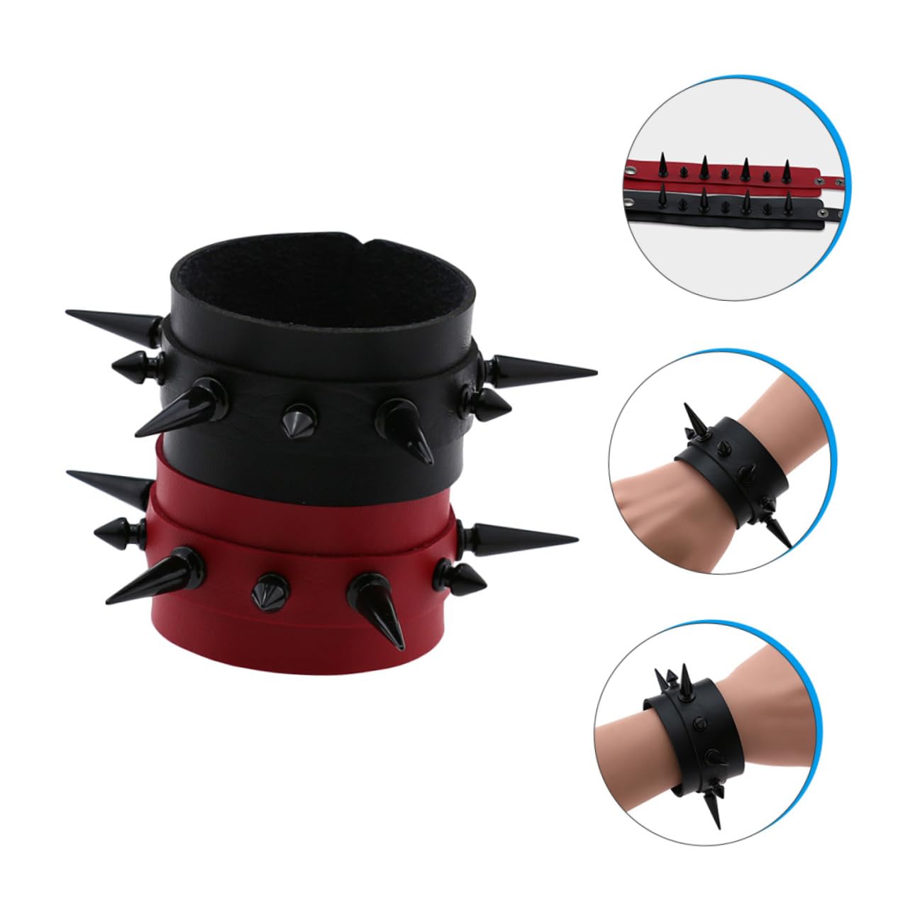GALPADA 8 Pièces Bracelets Pour Hommes Bracelet Pour Hommes s Goth De Style Punk Punk Réglable Vêtements Grunge À Pointes En Cuir Pu s À Pointes