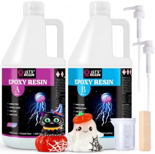 LET'S RESIN Epoxy Resin Kit,1 Gallon Bubble Free & Crystal Clear Resin