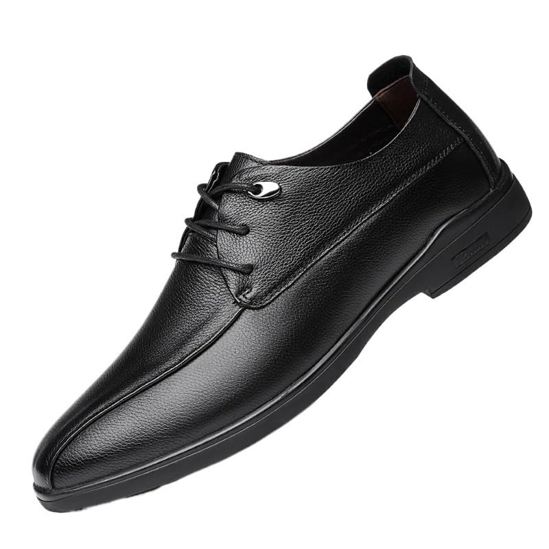 Mens Casual Leather Dress Shoes Classic Formal Lace Up Oxford Shoes for Business Office Wedding