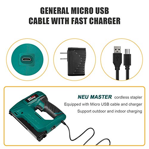 NEU MASTER Staple Gun Cordless, NTC0070 Liion Rechargeable Battery