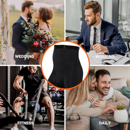 Arjen Kroos Men's Slimming Compression Boxer Briefs Underwear Tagless High Waist Tummy Control Boxers4