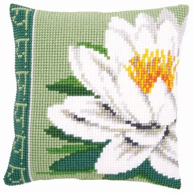 Kit de broderie fleur de lotus Vervaco pour sublimer votre taie d'oreiller