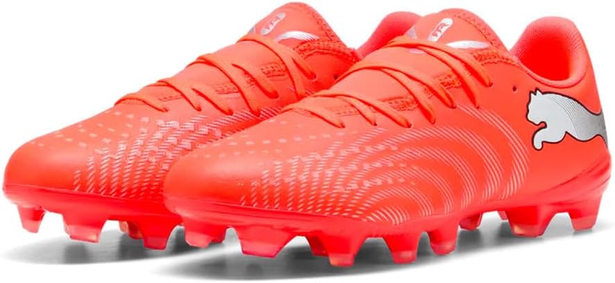 PUMA Women's Future 9 Play Fg/Ag WN's Football Boots, Glowing Red PUMA White PUMA Black PUMA Silver, 6.5 US